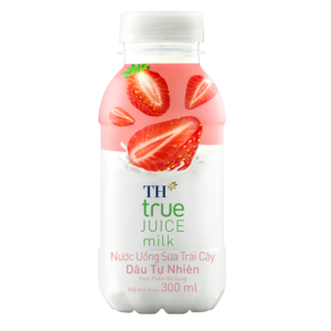 nước uống sữa trái cây dâu tự nhiên th true juice milk